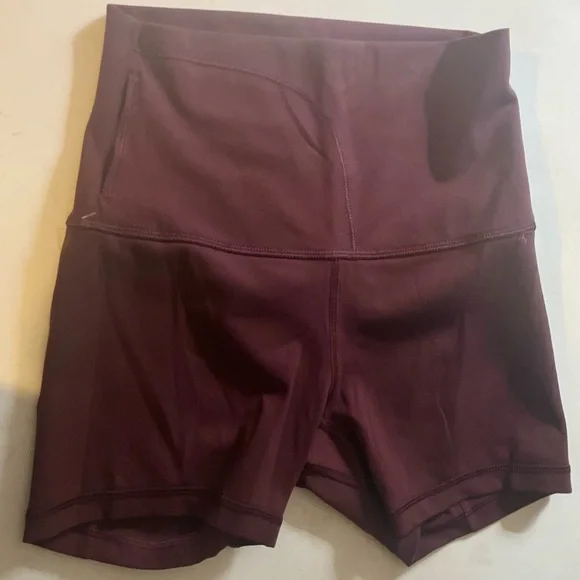 lululemon athletica Women's Deep Maroon Athletic Shorts - Picture 4 of 5